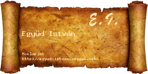 Együd István névjegykártya